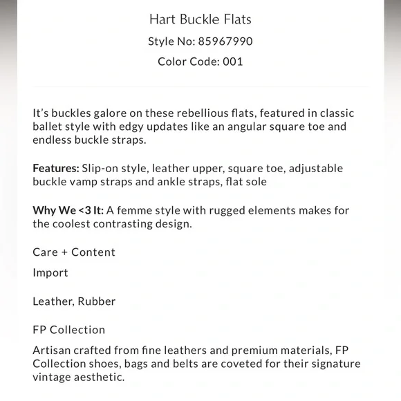 Free People Hart Buckle Flats 8.5 - Picture 7 of 8